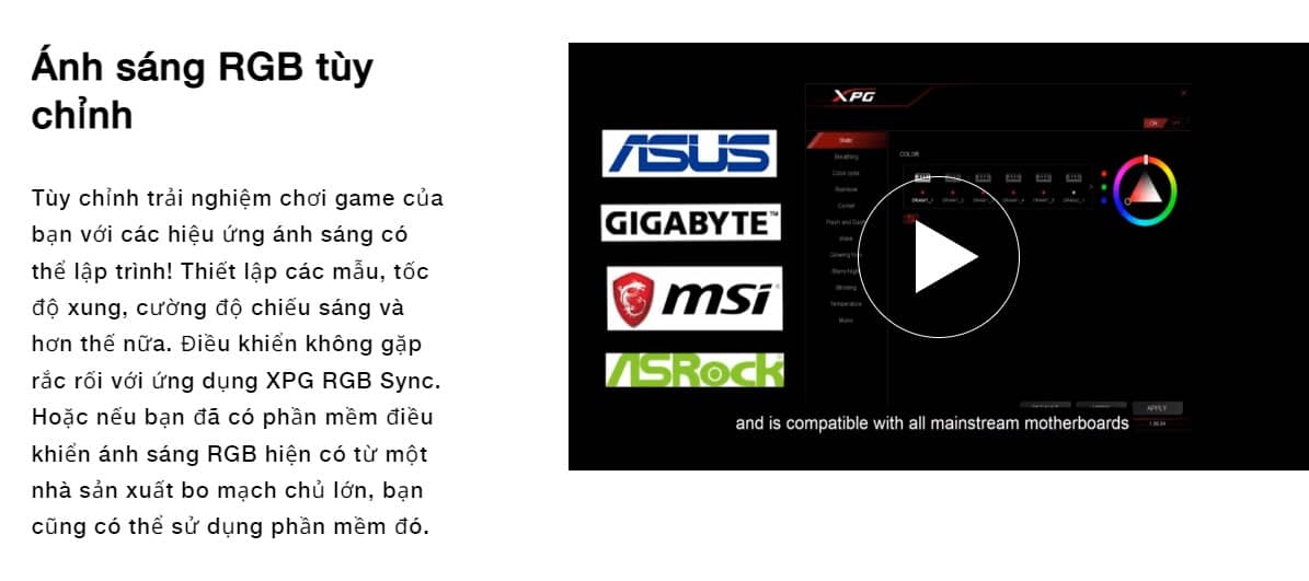 Ram Desktop Adata XPG Spectrix D60G RGB