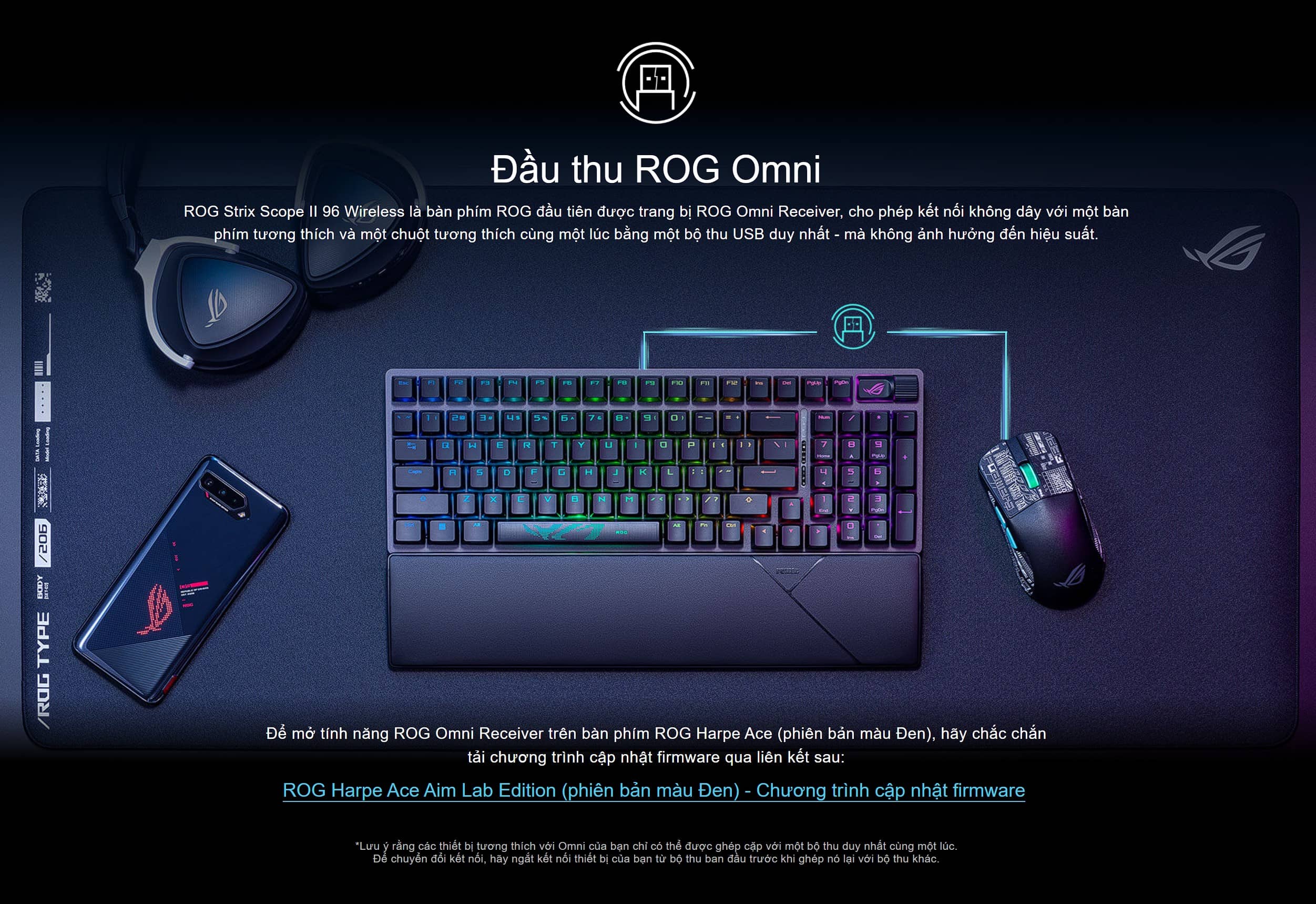 Bàn phím Gaming Asus ROG Strix Scope II 96 WL NX SM _ 90MP037B-BKUA00 5