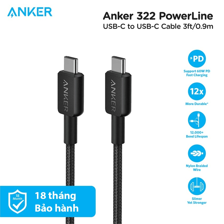 Cáp sạc đa năng Anker 322