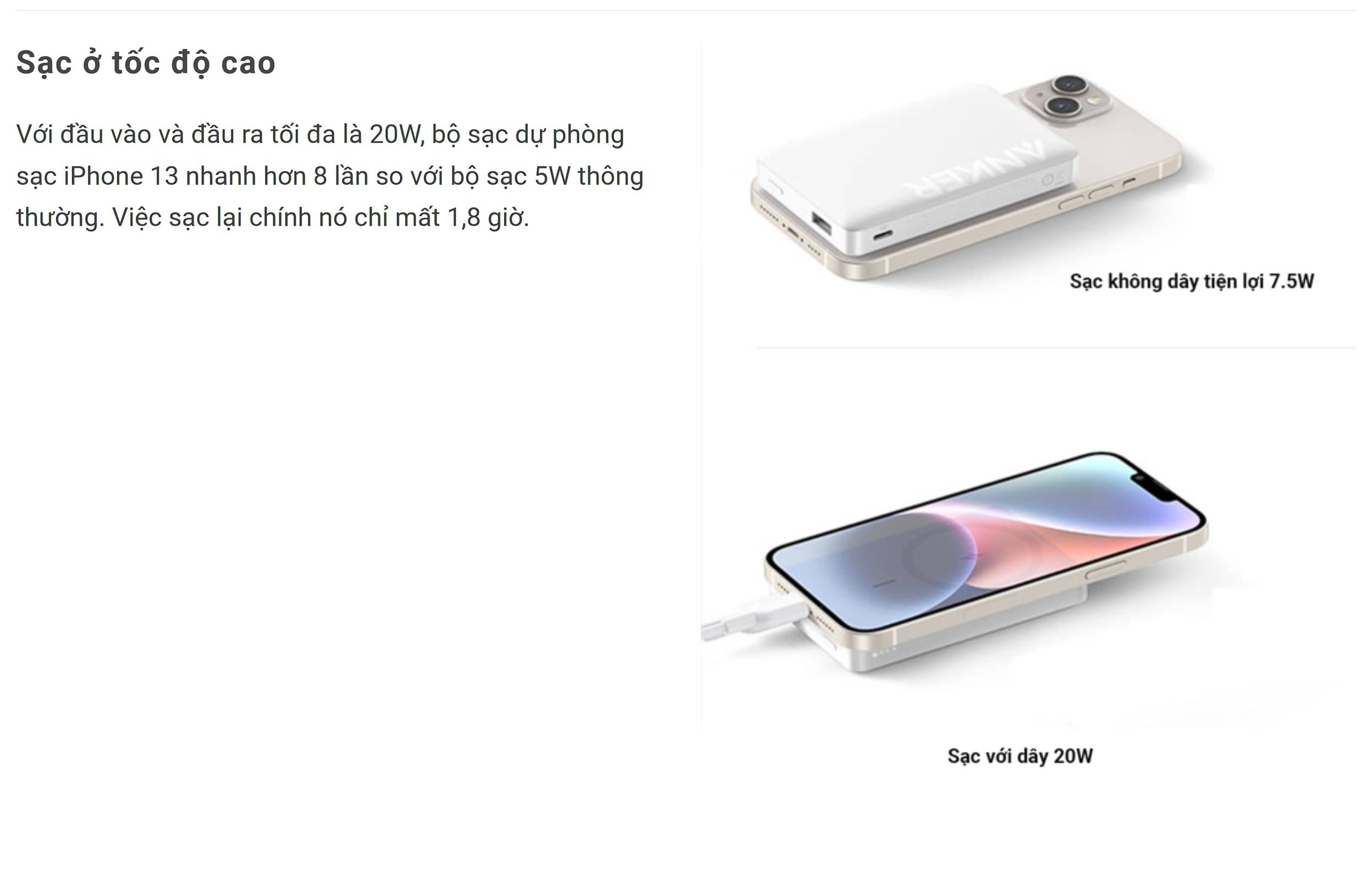 Pin sạc dự phòng không dây từ tính Anker 334 MagGo - A1642 - 10.000mAh - Màu đen