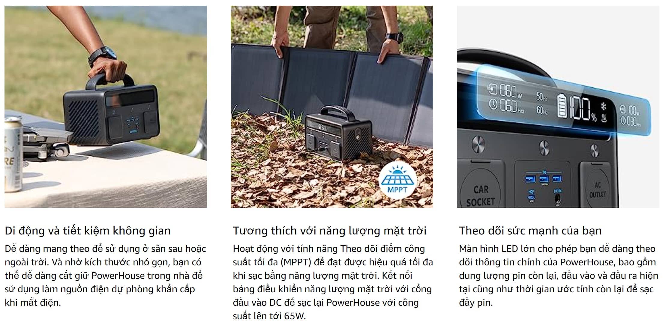 Trạm sạc dự phòng Anker 533 PowerHouse II 400 - A1730 - Màu đen