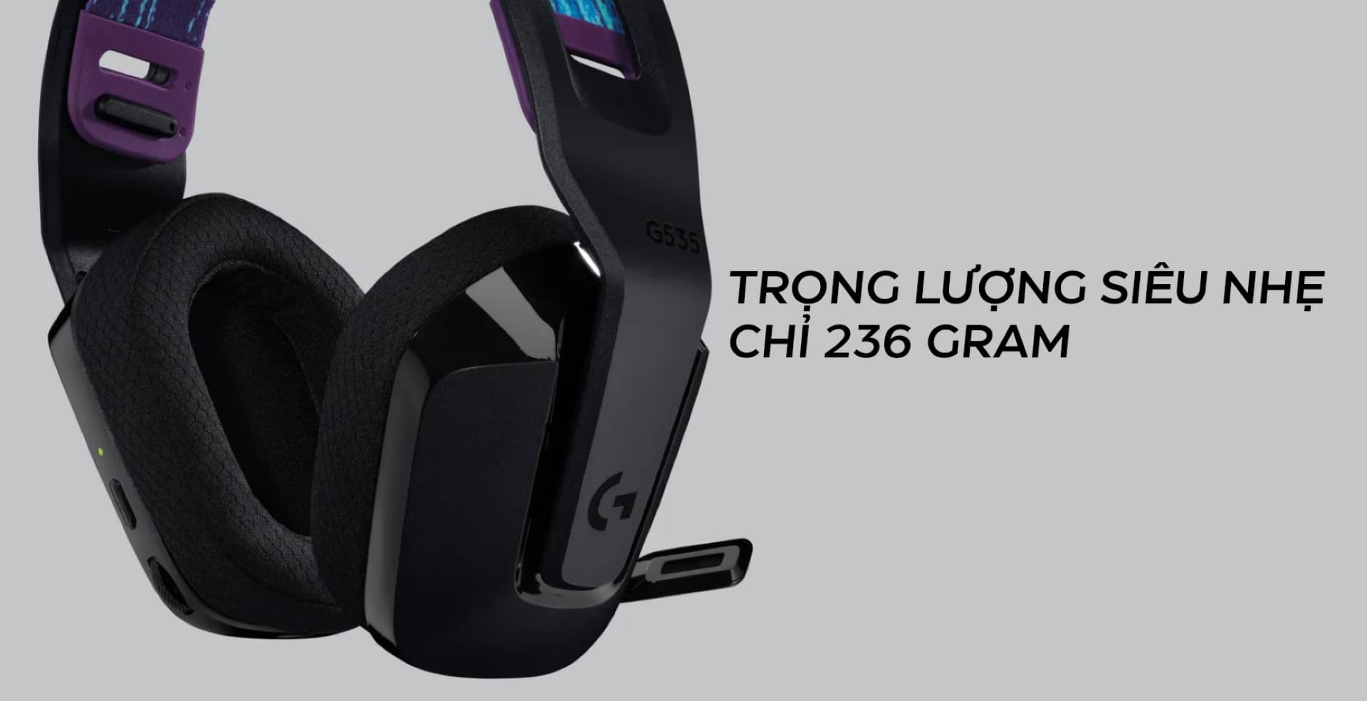 Tai nghe không dây Logitech G535 Lightspeed wireless Black