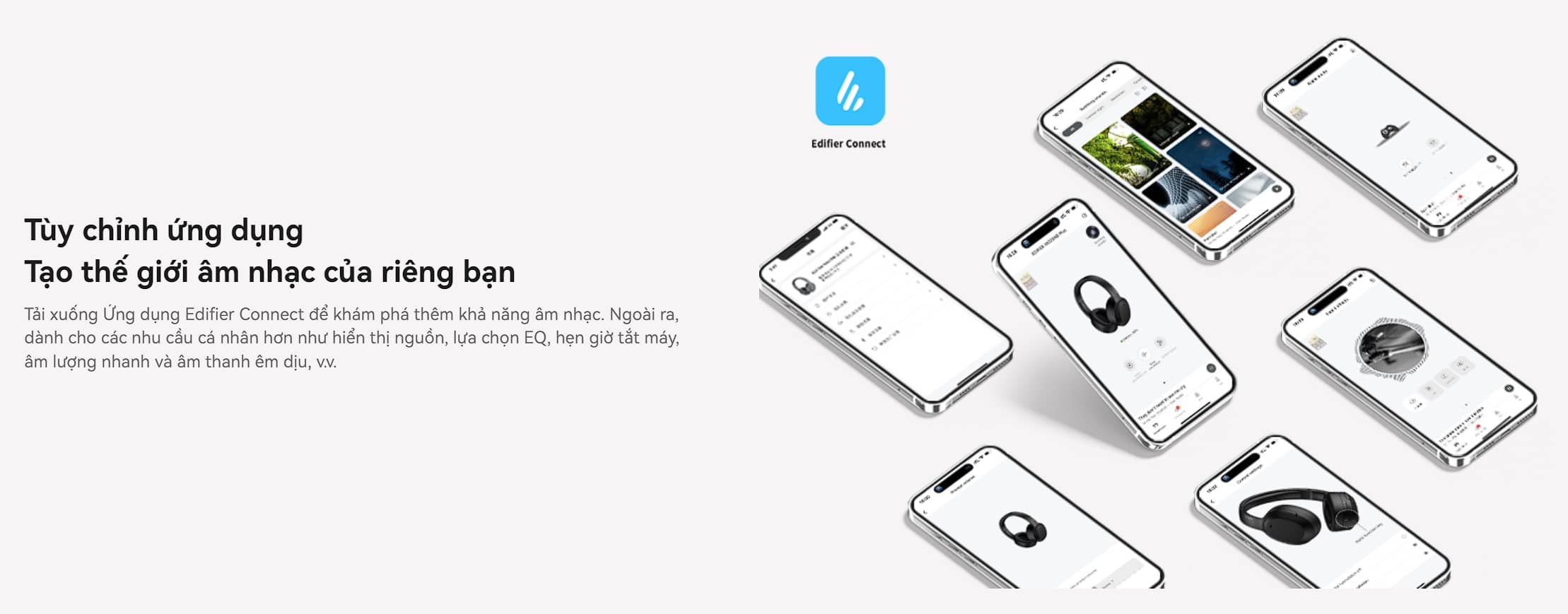 Tai nghe Bluetooth chụp tai Edifier W820NB Plus Xanh Dương 6