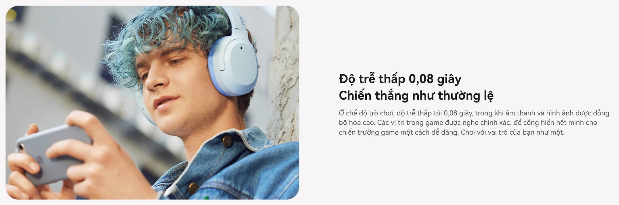 Tai nghe Bluetooth chụp tai Edifier W820NB Plus Xanh Dương 7