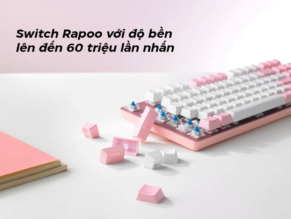 Rapoo V500 Pro Pink White 2
