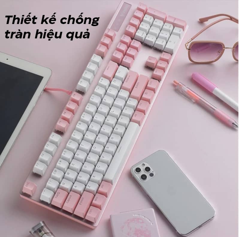 Rapoo V500 Pro Pink White 3