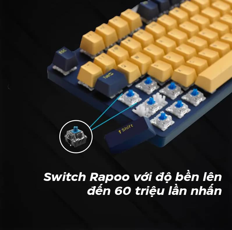 Rapoo V500 Pro Yellow Blue 2
