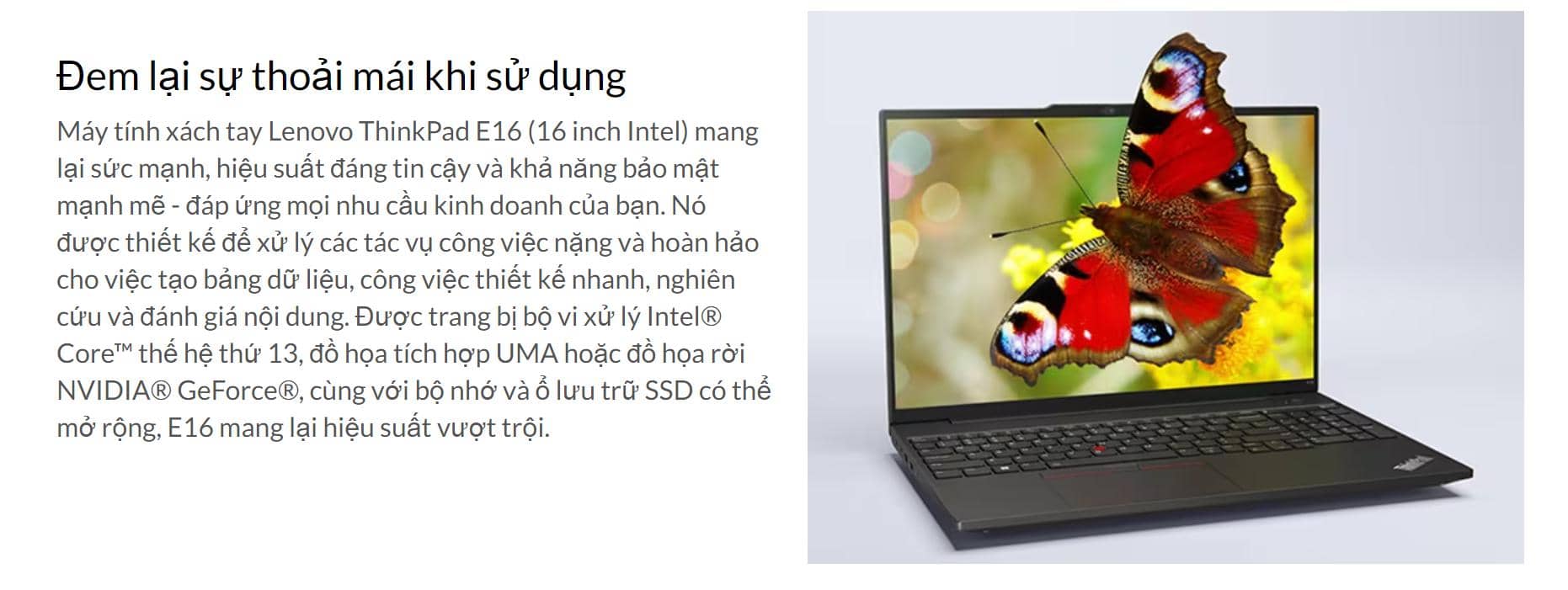 Laptop Lenovo Thinkpad E16 Gen 1 ảnh 1