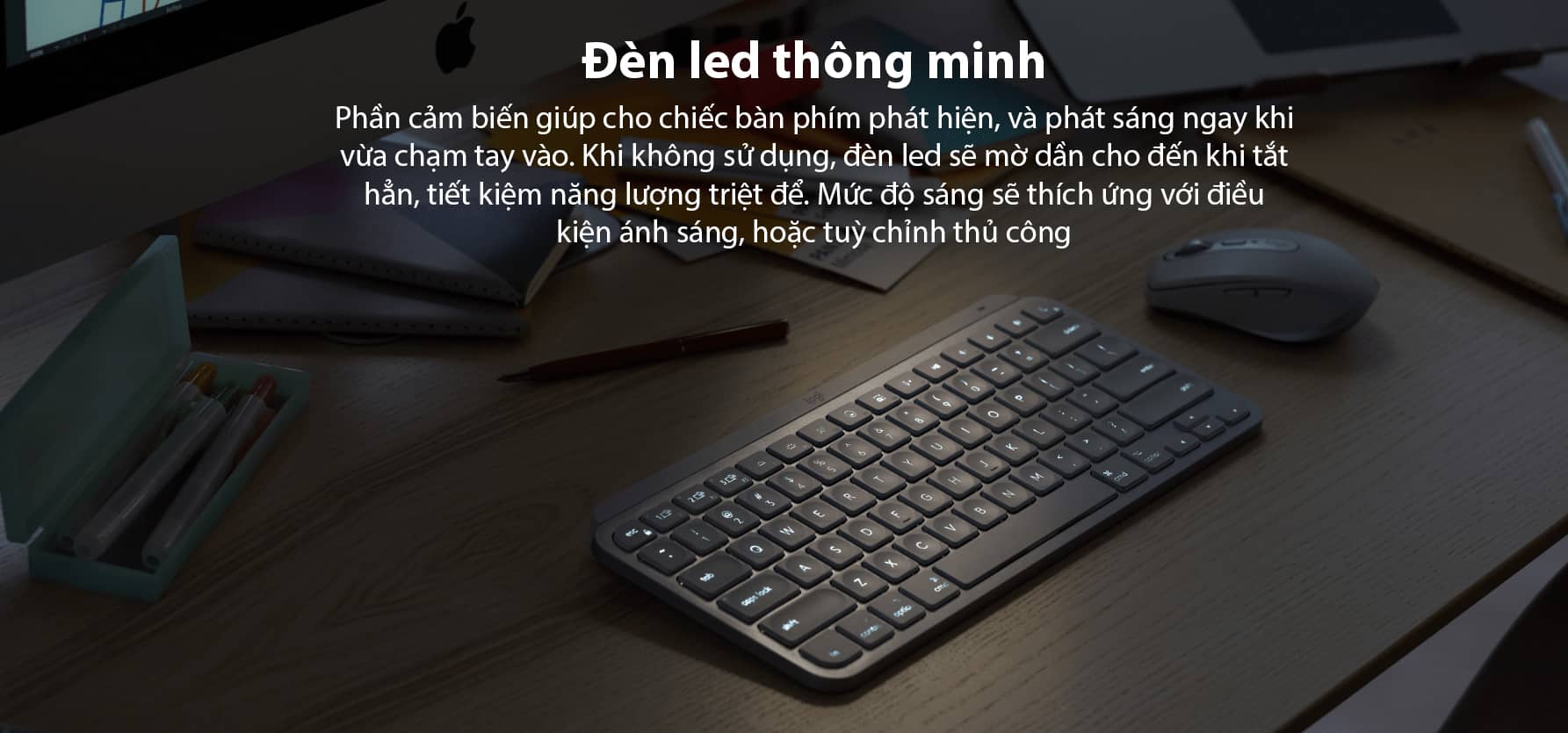 Bàn phím không dây Logitech MX Keys Mini Rose (USBC/Bluetooth/Hồng) 4