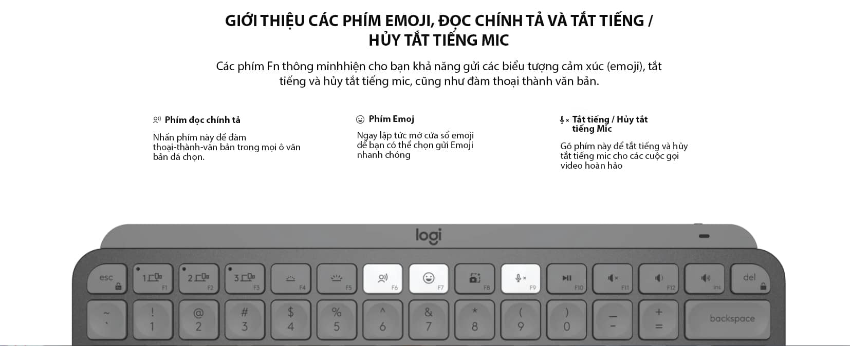 Bàn phím không dây Logitech MX Keys Mini Graphite (USBC/Bluetooth/Xám) 2