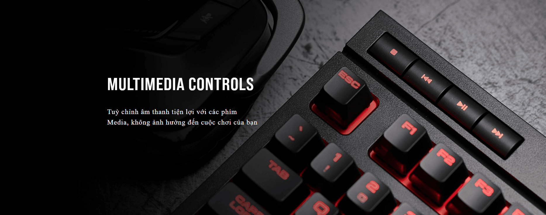 Bàn phím cơ Corsair K63 Cherry MX Red (USB/Red Led) (CH-9115020-NA) 5