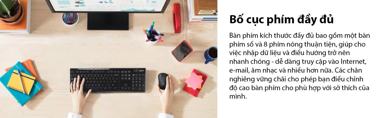 Bàn phím không dây Logitech K270 Wireless (USB) 2