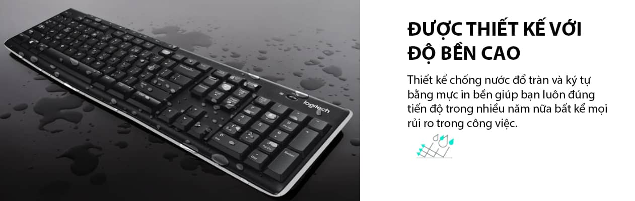 Bàn phím không dây Logitech K270 Wireless (USB) 4