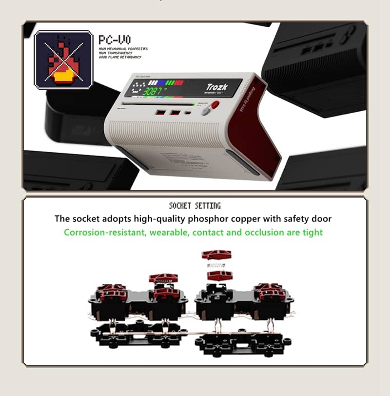 Hub sạc nhanh kiêm ổ cắm điện Trozk CLASSIC Retro TC-02 - Hình dạng máy chơi game Nintendo NES cổ điển