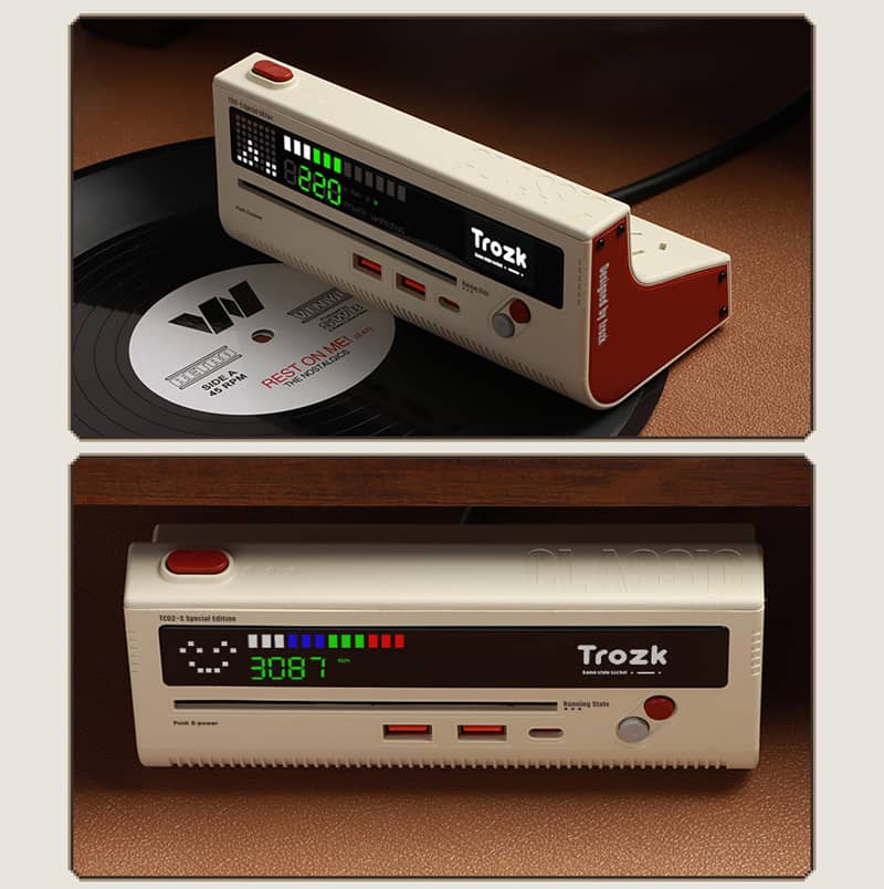 Hub sạc nhanh kiêm ổ cắm điện Trozk CLASSIC Retro TC-02 - Hình dạng máy chơi game Nintendo NES cổ điển