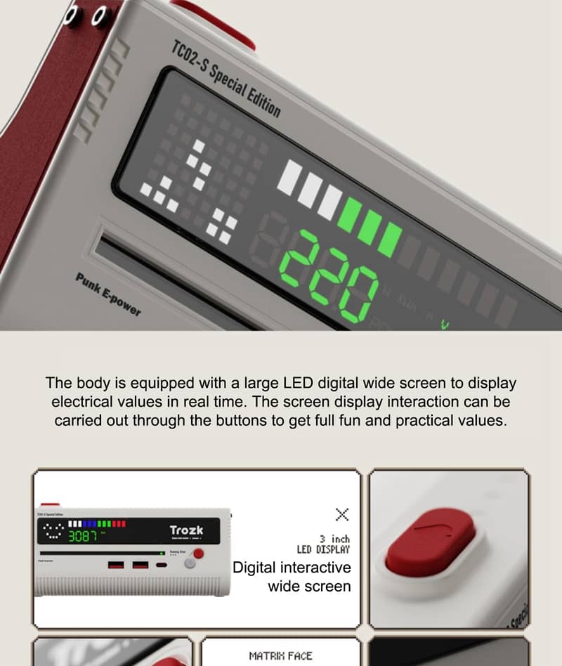 Hub sạc nhanh kiêm ổ cắm điện Trozk CLASSIC Retro TC-02 - Hình dạng máy chơi game Nintendo NES cổ điển