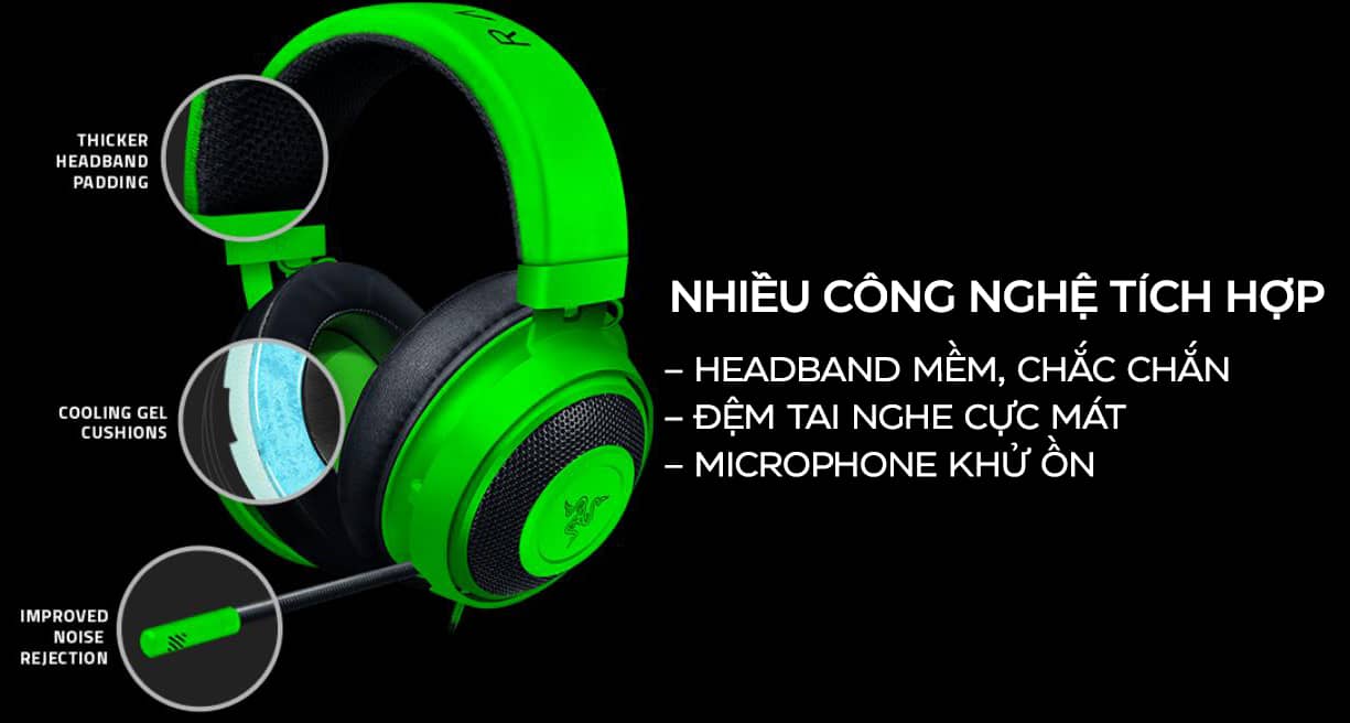 Tai nghe Razer Kraken Multi Platform Wired Gaming Headset Quartz RZ04-02830300-R3M1