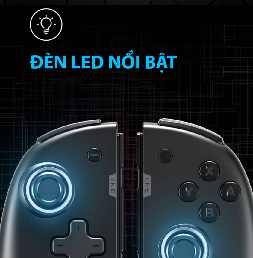 Tay cầm chơi game IINE Split Pad Pro Joycon cho Nintendo Switch, màu đen 2