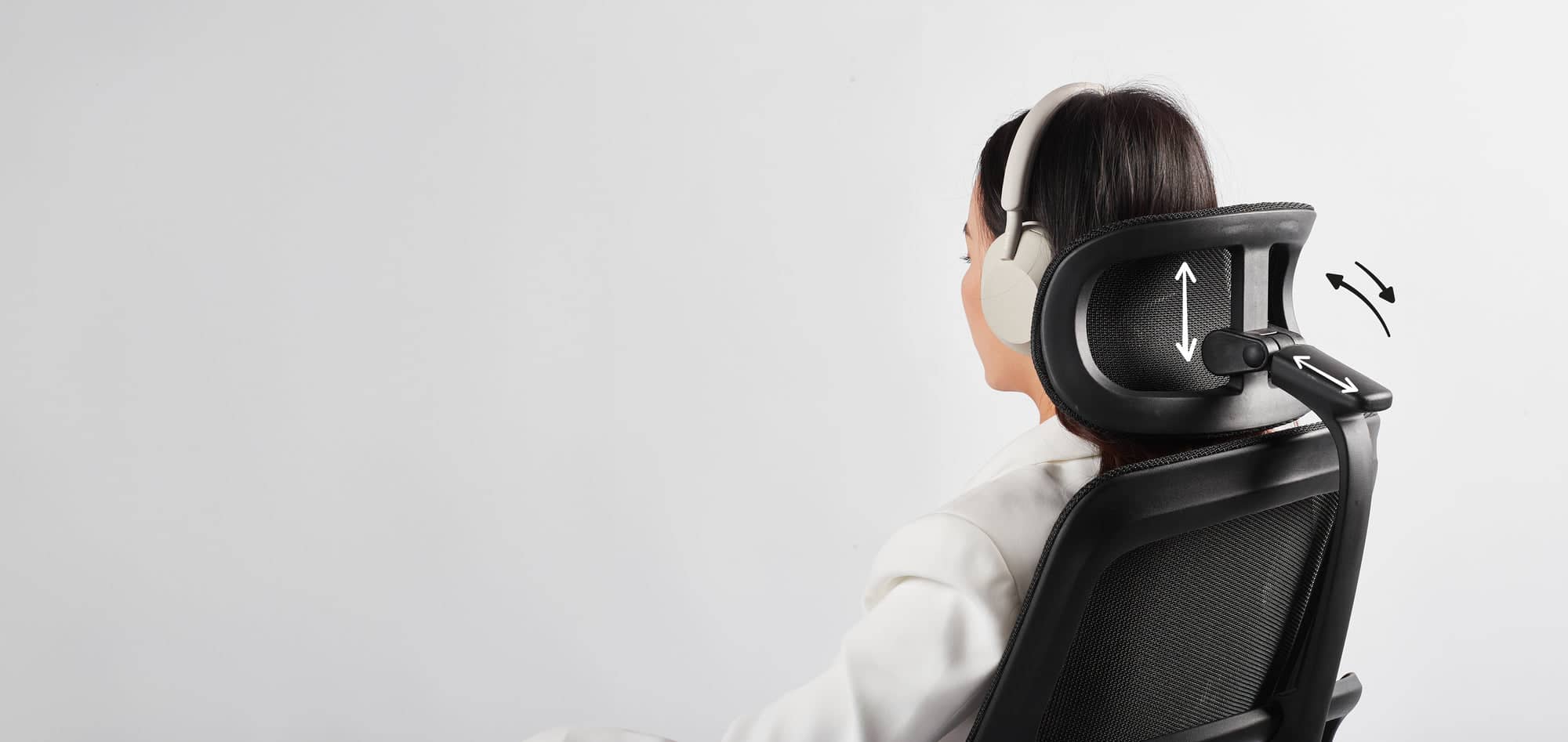 Ghế công thái học HyperWork Airy Pink (Khung trắng, lưới hồng)6