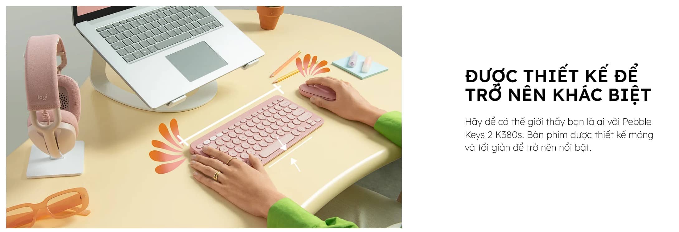 Bàn phím không dây Logitech Pebble keys 2 K380s