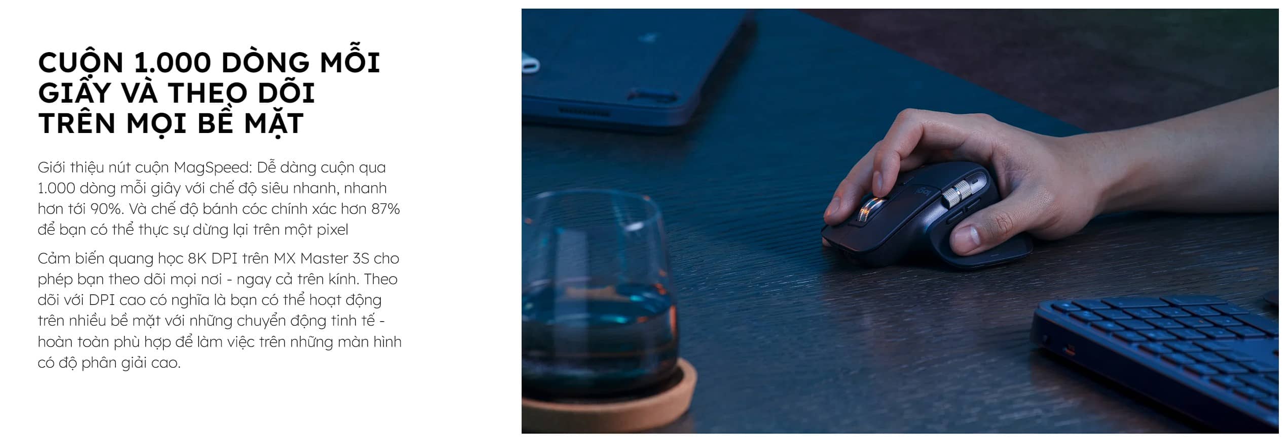 Combo Bàn Phím và Chuột không dây Logitech MX Keys S Graphite 920-011605