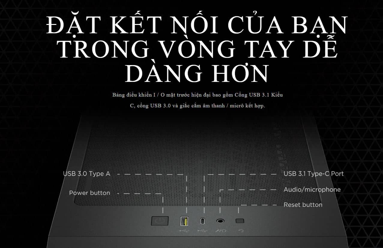 Vỏ Case Corsair 4000D Airflow TG Black (Mid Tower/Màu Đen)
