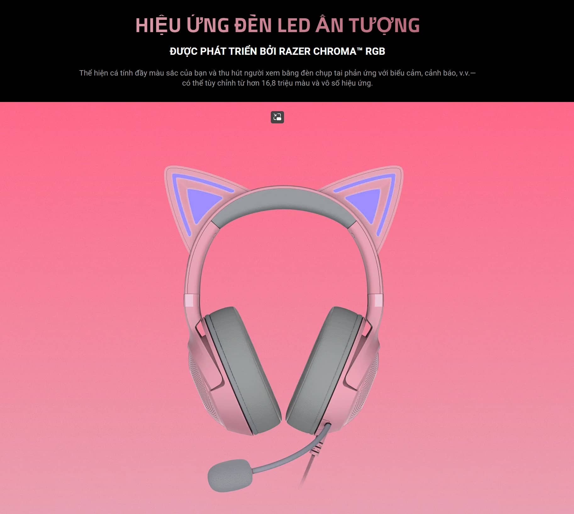 Tai nghe gaming có dây Razer Kraken Kitty V2 Pink _ RZ04-04730200-R3M1