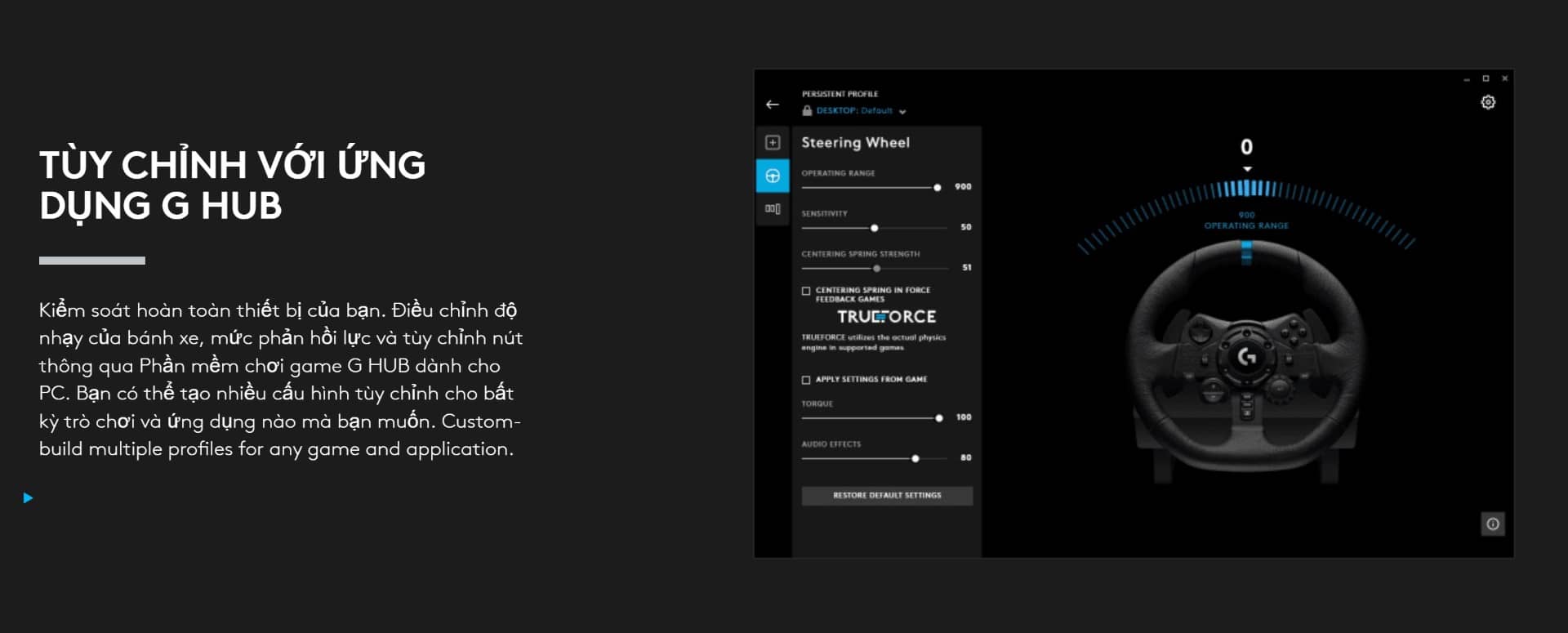 Vô Lăng Chơi Game - Logitech G923 TrueForce cho Xbox/PlayStation/PC (đi kèm Pedal)