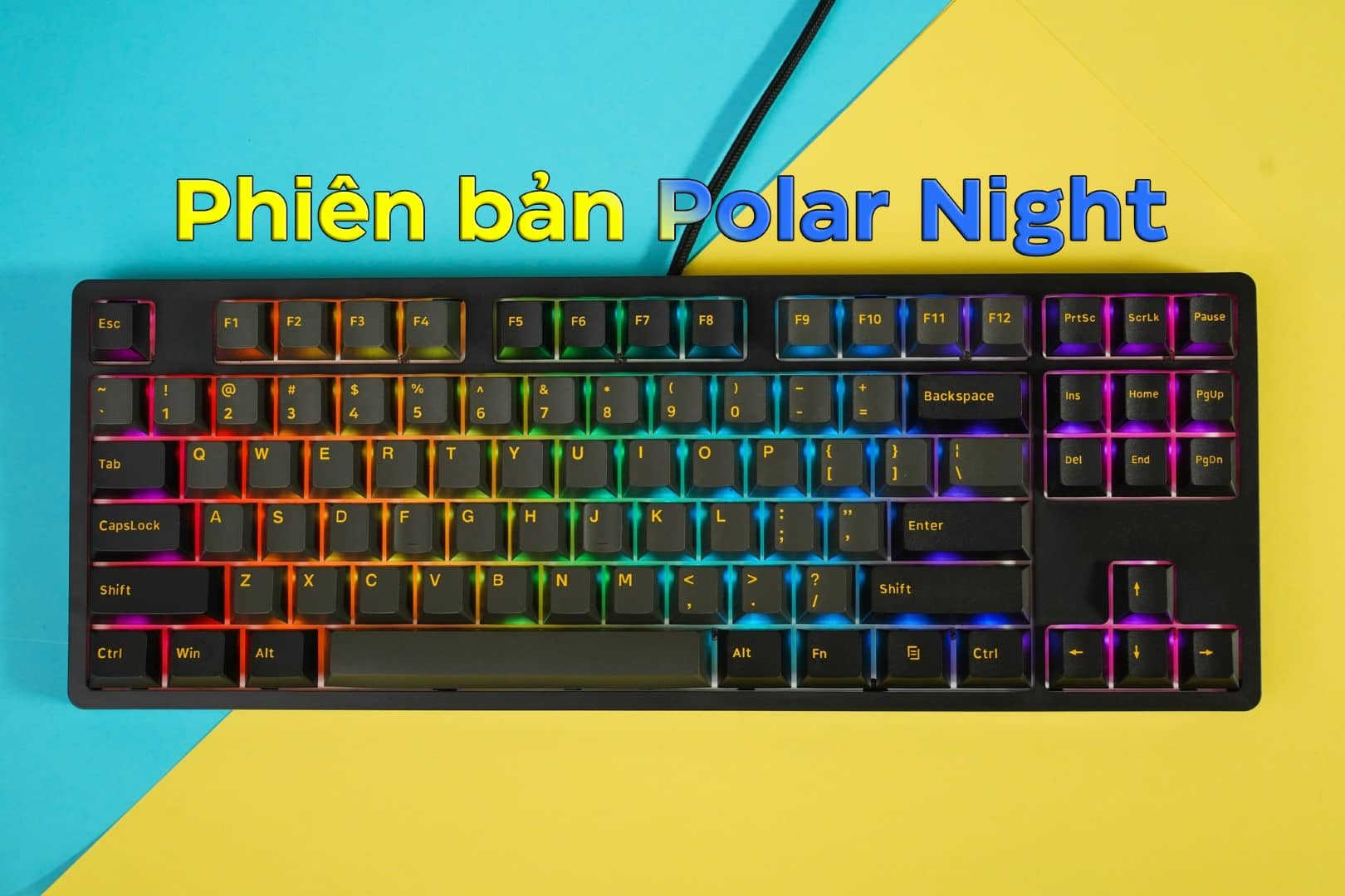 Bàn phím cơ game Edra EK387FL RGB Polar night