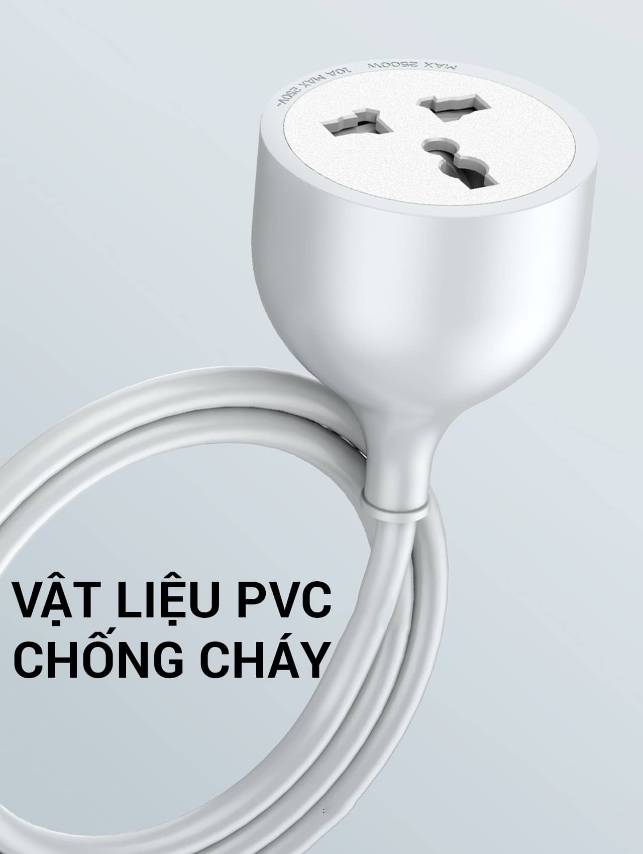 Ổ cắm điện nối dài LDNIO SC1017 - 01 chấu - Dài 05 mét - Chuẩn chân cắm EU