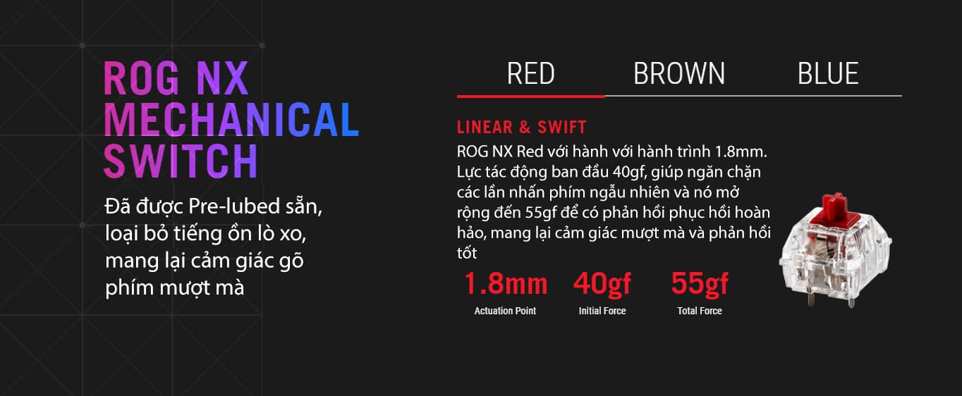 Bàn phím game Asus ROG Strix Flare II NX (Red sw) (XA08) 3