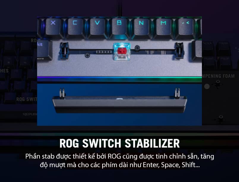 Bàn phím game Asus ROG Strix Flare II NX (Red sw) (XA08) 7