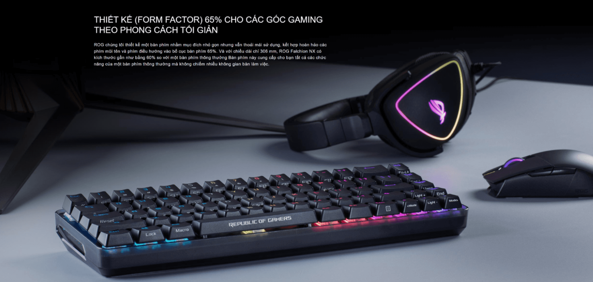 Bàn phím không dây Asus ROG Falchion NX Red sw (USB/RGB)