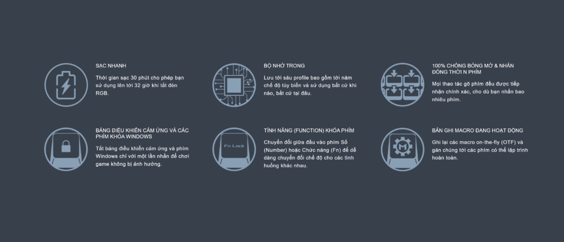 Bàn phím không dây Asus ROG Falchion NX Red sw (USB/RGB)