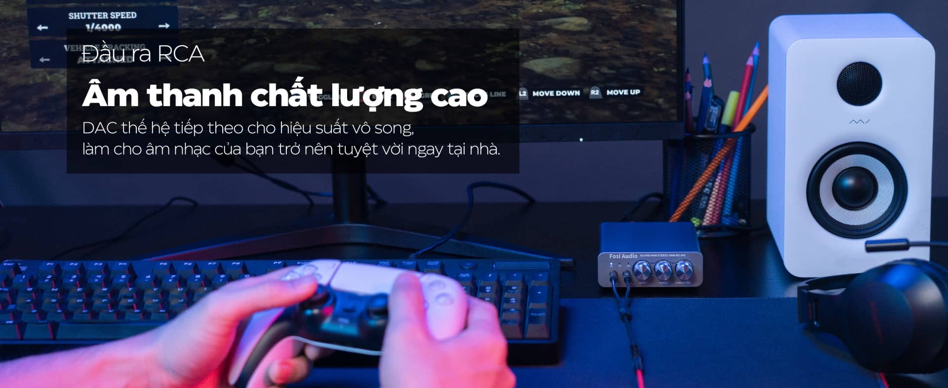 Bộ giải mã tín hiệu âm thanh Fosi Audio K5 Pro - Màu xám