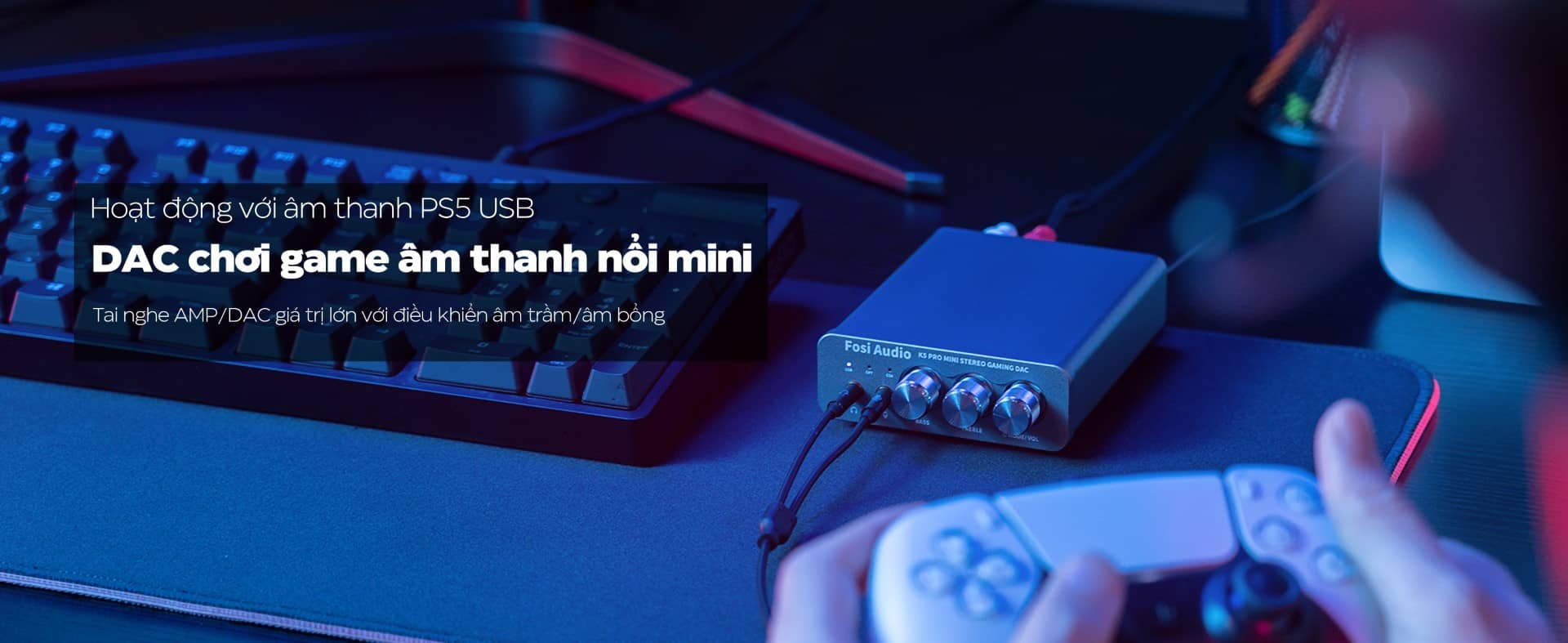 Bộ giải mã tín hiệu âm thanh Fosi Audio K5 Pro - Màu xám