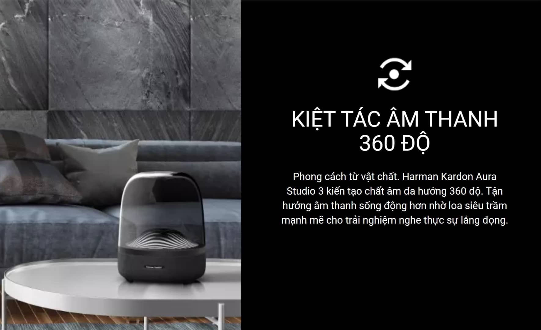 Loa Harman Kardon AURA STUDIO 3 - Bản quốc tế - Màu đen