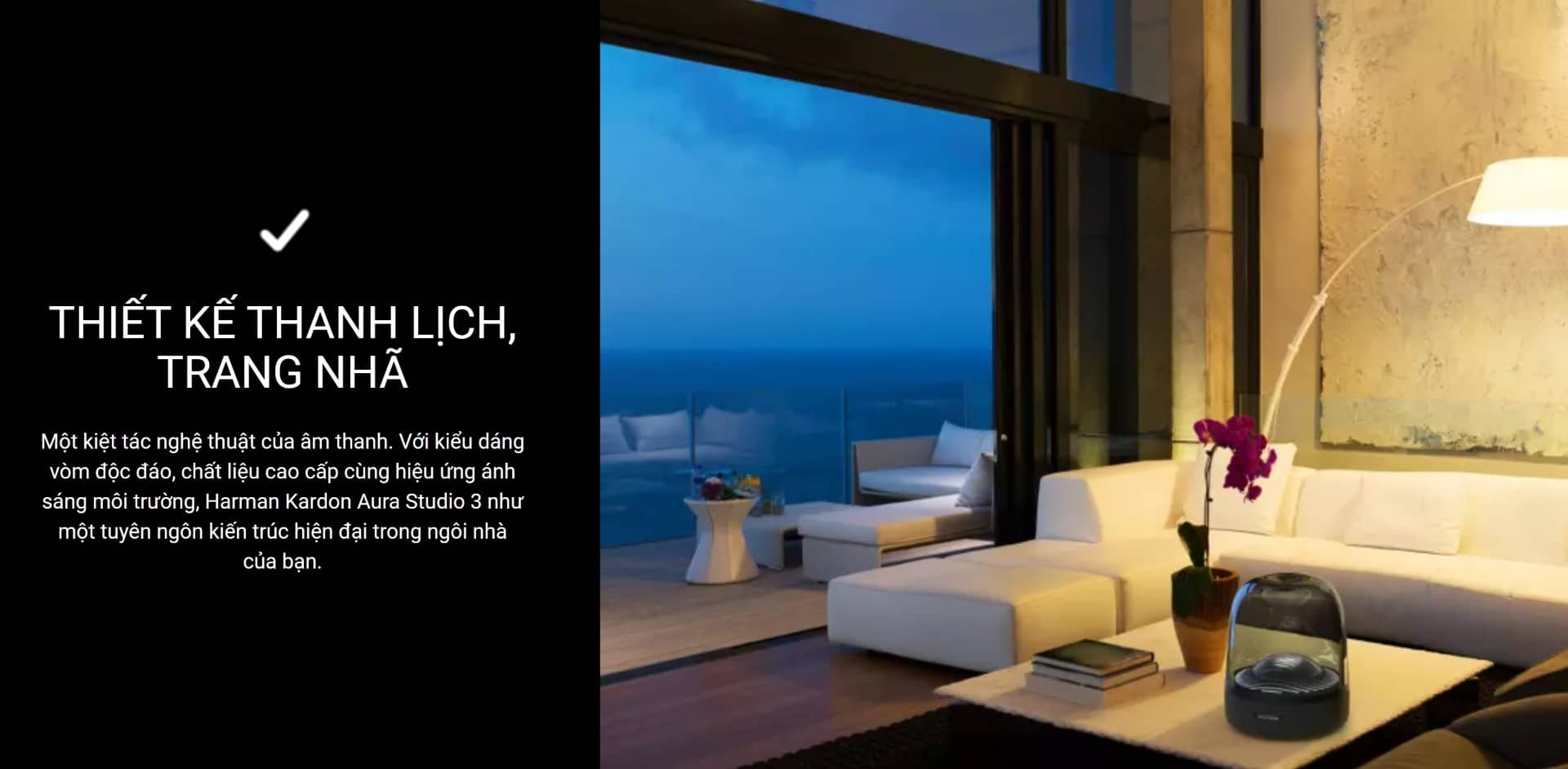 Loa Harman Kardon AURA STUDIO 3 - Bản quốc tế - Màu đen