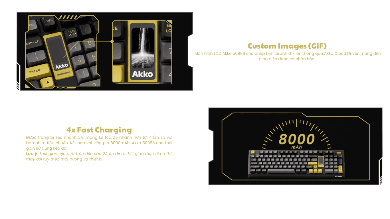 Bàn phím AKKO 5098B Black & Gold 4