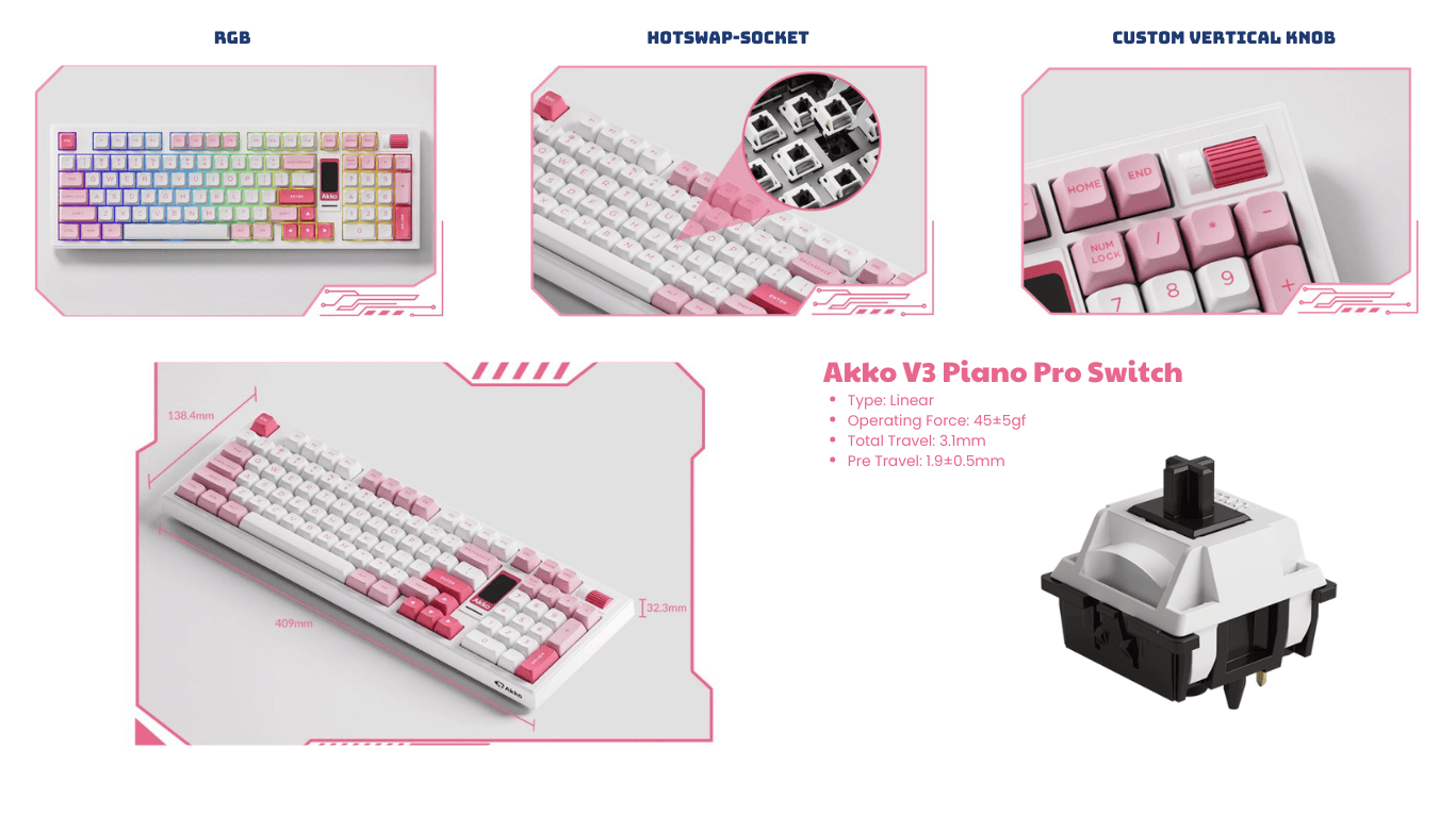 Bàn phím AKKO 5098B Prunus Lannesiana 5