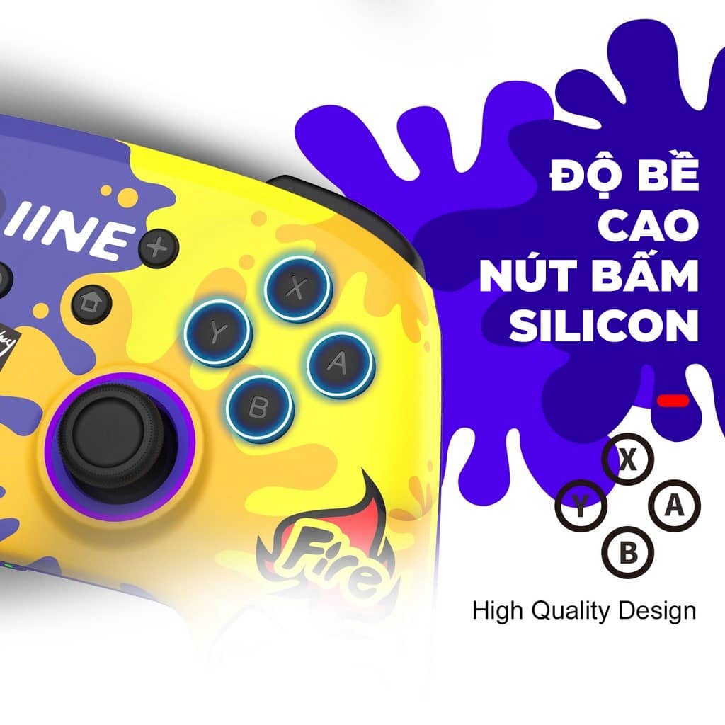Tay cầm chơi game PMW (IINE) Splatoon 3 cho Nintendo Switch/Switch Lite/Switch OLED