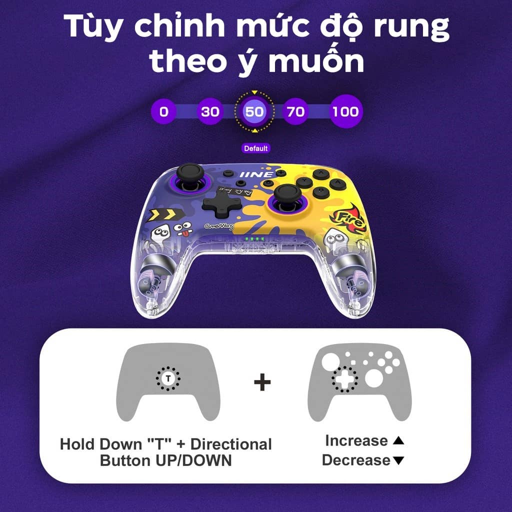 Tay cầm chơi game PMW (IINE) Splatoon 3 cho Nintendo Switch/Switch Lite/Switch OLED