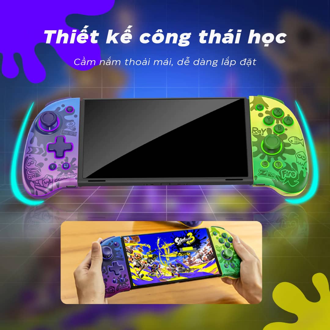 Tay cầm chơi game không dây IINE Neptune Mechanical Joypad Cho Nintendo Swtich/Lite/OLED Màu Đen L761