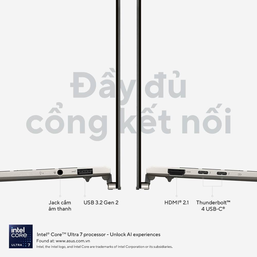 Laptop Asus ZenBook UX5304MA-NQ117W (Ultra7 155H/32GB RAM/1TB SSD/13.3 3K/Win11/Xám)