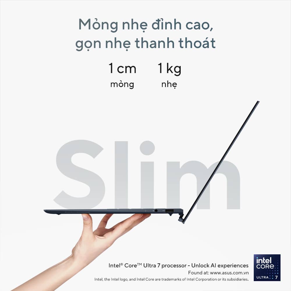 Laptop Asus ZenBook UX5304MA-NQ117W (Ultra7 155H/32GB RAM/1TB SSD/13.3 3K/Win11/Xám)