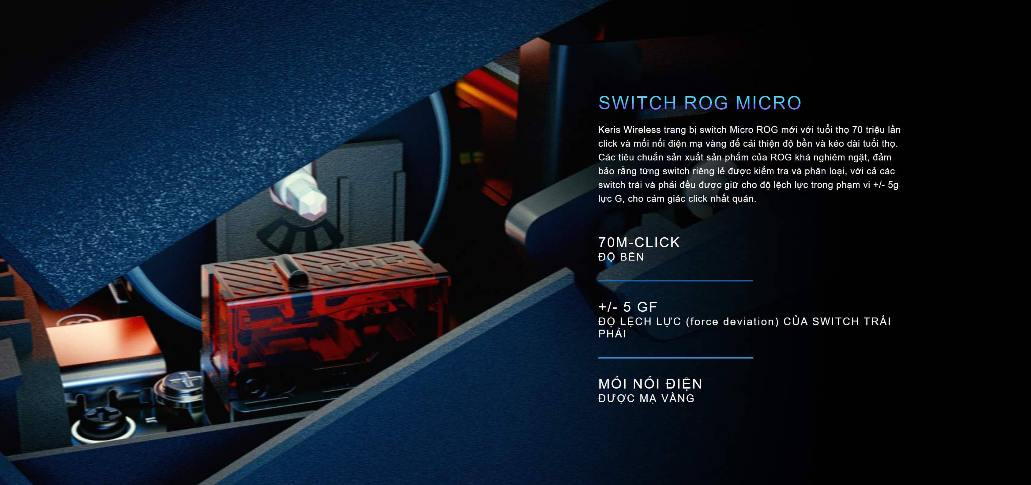Chuột Asus ROG Keris (USB/RGB/màu đen)