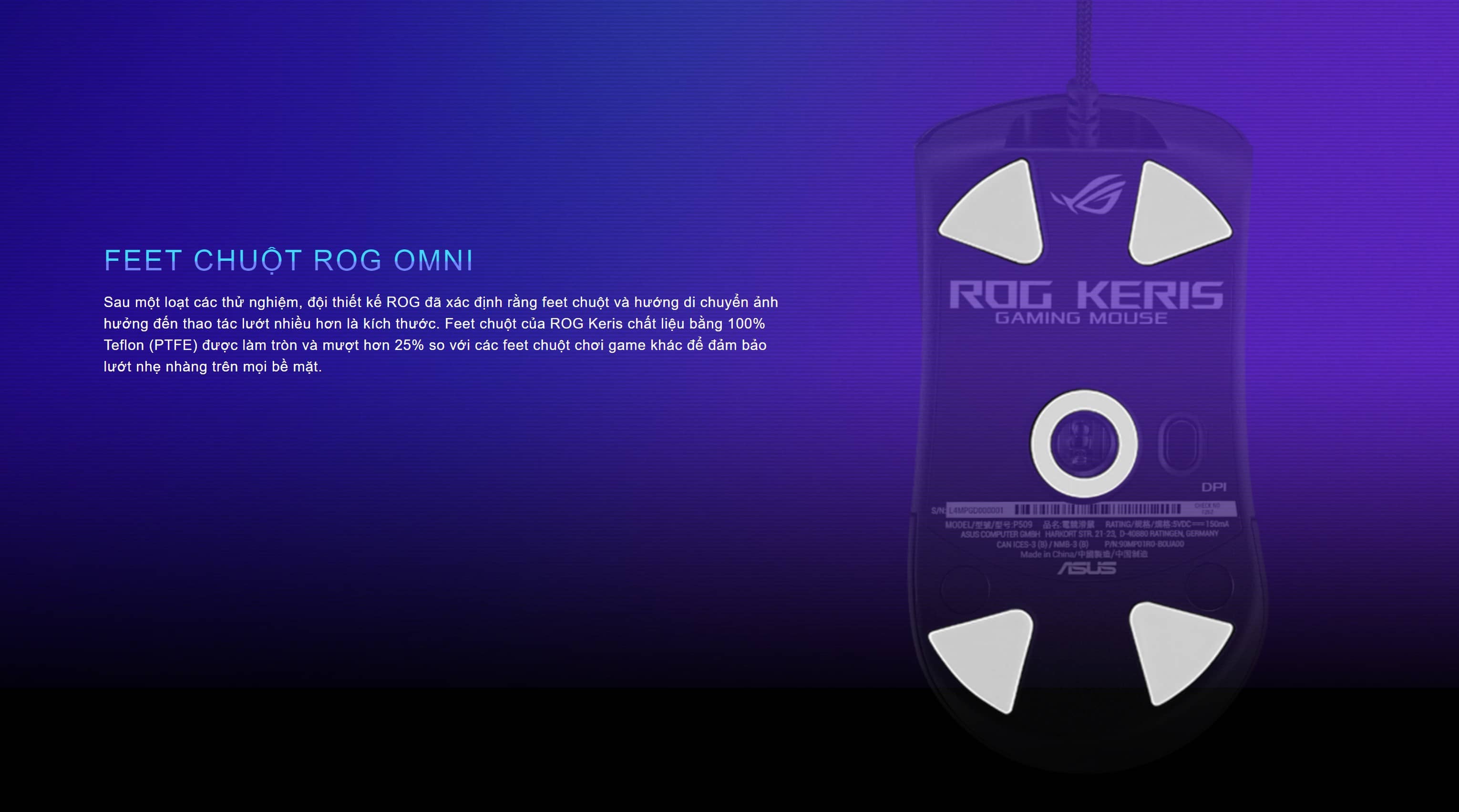 Chuột Asus ROG Keris (USB/RGB/màu đen)