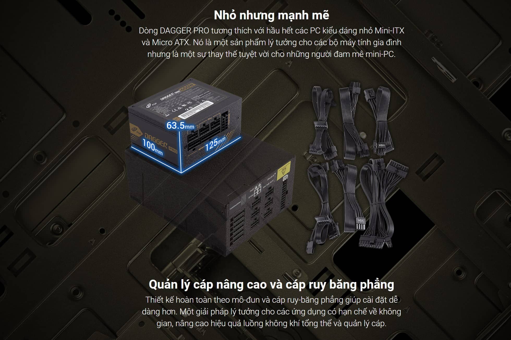 Nguồn FSP Power Supply model SDA2-750/ PPA7506600 750W ( 80 Plus Gold/ Màu Đen)