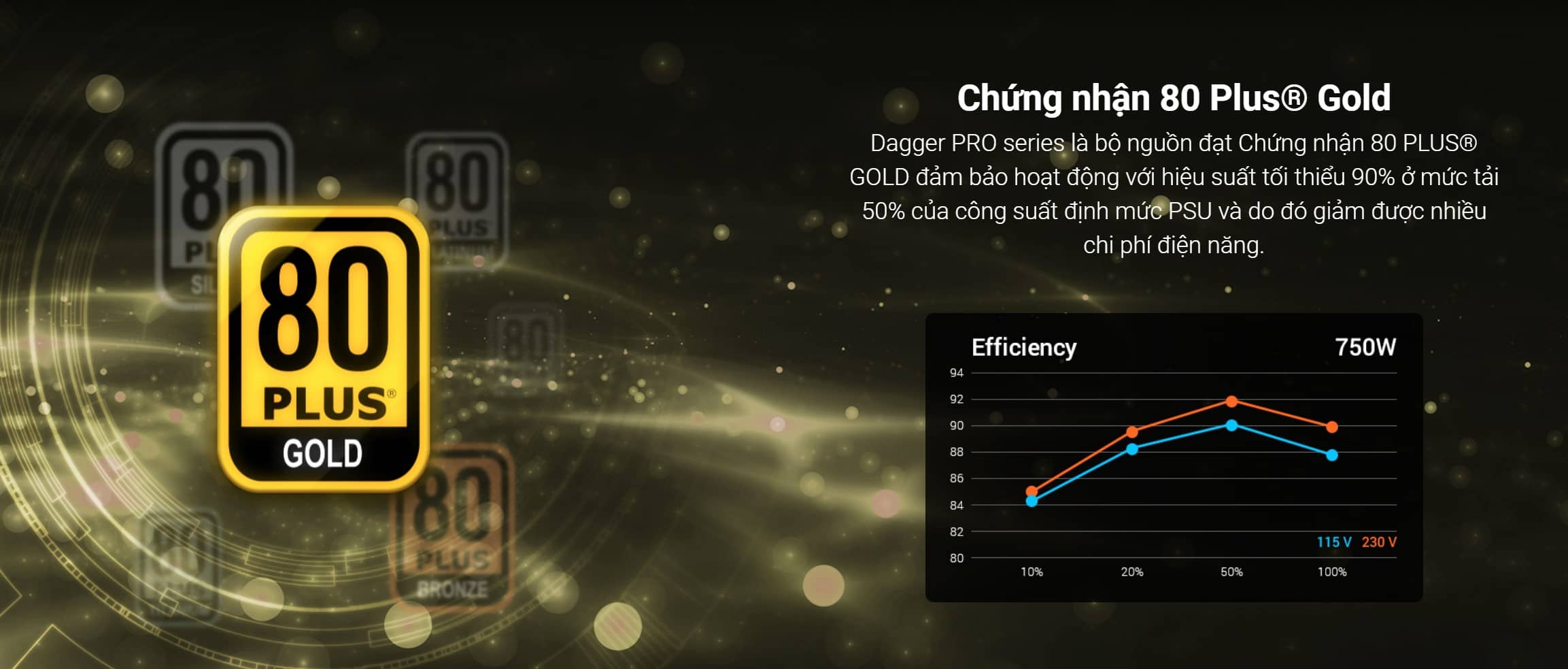 Nguồn FSP Power Supply model SDA2-750/ PPA7506600 750W ( 80 Plus Gold/ Màu Đen)