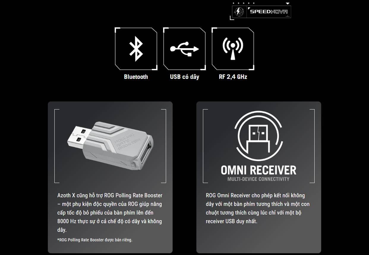 Bàn phím cơ gaming không dây ASUS ROG Azoth X 9